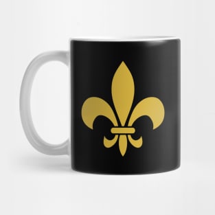 Metallic Gold Fleur De Lis Mug